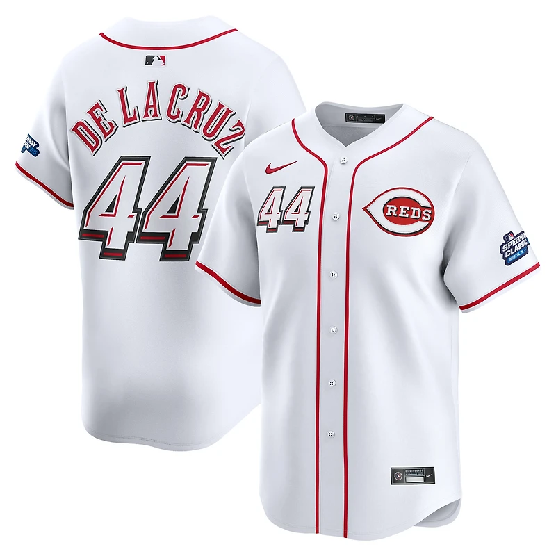 Men's Nike Elly De La Cruz White Cincinnati Reds 2025 MLB Speedway Classic Home Replica Jersey