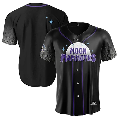 Men's Black Erie SeaWolves Moon Mammoths Alternate Replica Jersey