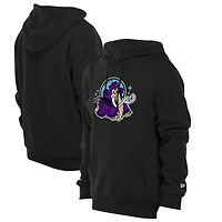 Men's New Era  Black Erie SeaWolves Moon Mammoths Fleece Pullover Hoodie