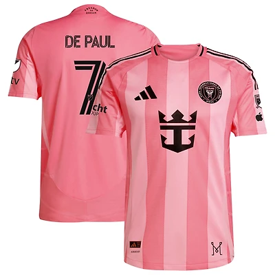 Men's adidas Rodrigo De Paul Light Pink Inter Miami CF 2025 Euforia Authentic Player Jersey