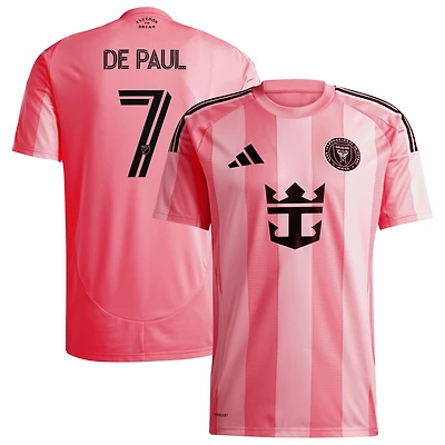 Men's adidas Rodrigo De Paul Light Pink Inter Miami CF 2025 Euforia Replica Player Jersey