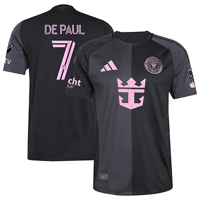 Men's adidas Rodrigo De Paul Black Inter Miami CF 2025 The Fortitude Kit Authentic Player Jersey