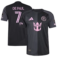 Men's adidas Rodrigo De Paul Black Inter Miami CF 2025 The Fortitude Kit Authentic Player Jersey