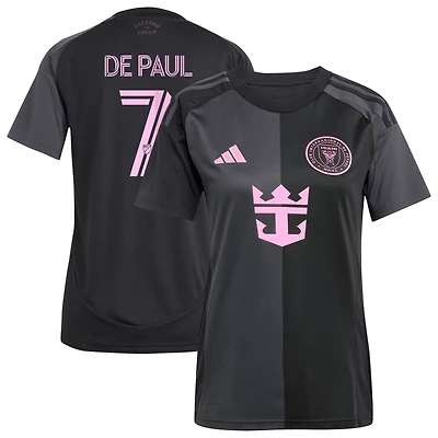 Women's adidas Rodrigo De Paul Black Inter Miami CF 2025 The Fortitude Kit Replica Player Jersey