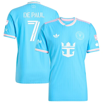 Men's adidas Originals Rodrigo De Paul Blue Inter Miami CF 2025 Third Authentic Player Jersey