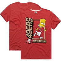 Unisex Homage x The Simpsons Red San Francisco 49ers Tri-Blend T-Shirt