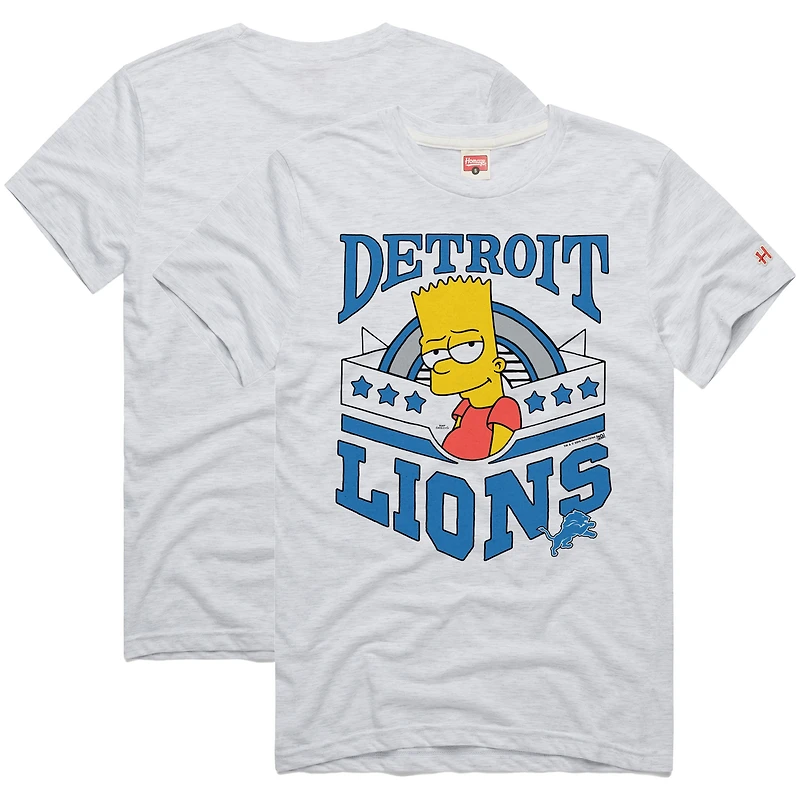 Unisex Homage x The Simpsons White Detroit Lions Tri-Blend T-Shirt