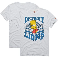 Unisex Homage x The Simpsons White Detroit Lions Tri-Blend T-Shirt