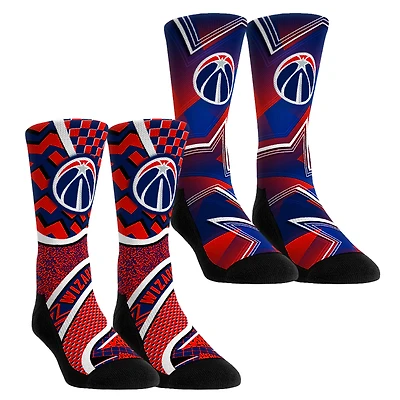 Unisex Rock Em Socks Washington Wizards NBA Hoops Two-Pack Crew Set