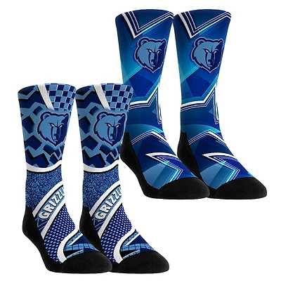 Unisex Rock Em Socks Memphis Grizzlies NBA Hoops Two-Pack Crew Set