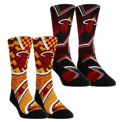 Unisex Rock Em Socks Miami Heat NBA Hoops Two-Pack Crew Set