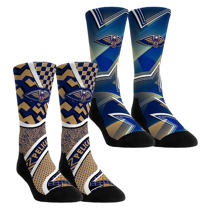 Unisex Rock Em Socks New Orleans Pelicans NBA Hoops Two-Pack Crew Set