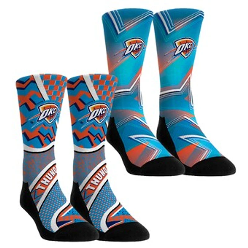 Unisex Rock Em Socks Oklahoma City Thunder NBA Hoops Two-Pack Crew Set