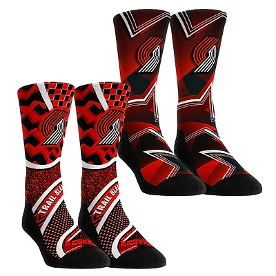 Unisex Rock Em Socks Portland Trail Blazers NBA Hoops Two-Pack Crew Set