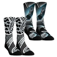 Unisex Rock Em Socks San Antonio Spurs NBA Hoops Two-Pack Crew Set