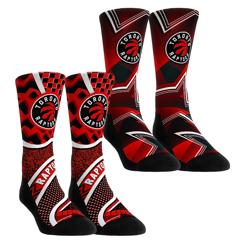 Unisex Rock Em Socks Toronto Raptors NBA Hoops Two-Pack Crew Set