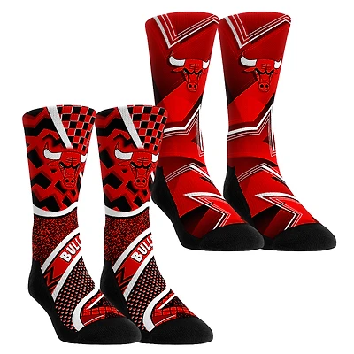 Unisex Rock Em Socks Chicago Bulls NBA Hoops Two-Pack Crew Set