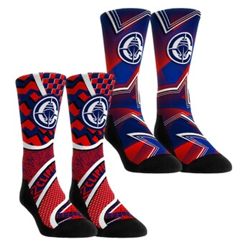 Unisex Rock Em Socks LA Clippers NBA Hoops Two-Pack Crew Set