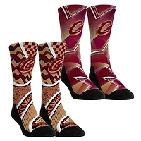 Youth Rock Em Socks Cleveland Cavaliers NBA Hoops Two-Pack Crew Set