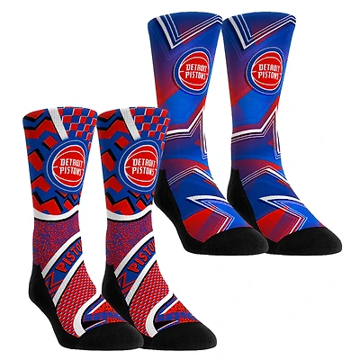 Youth Rock Em Socks Detroit Pistons NBA Hoops Two-Pack Crew Set
