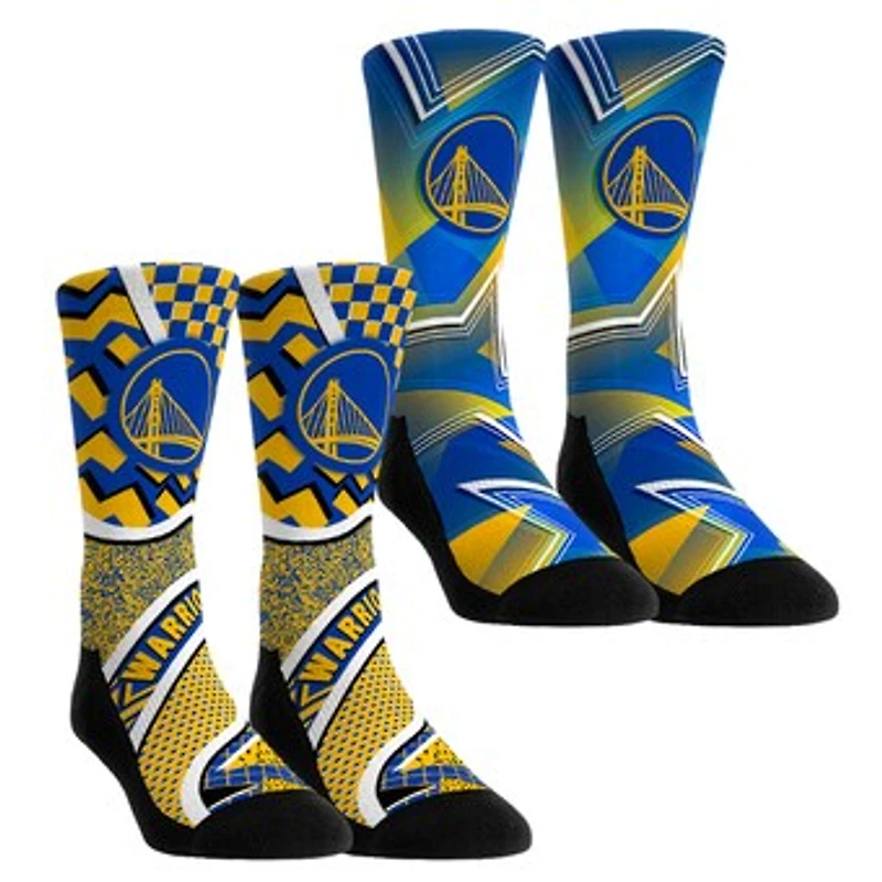 Youth Rock Em Socks Golden State Warriors NBA Hoops Two-Pack Crew Set