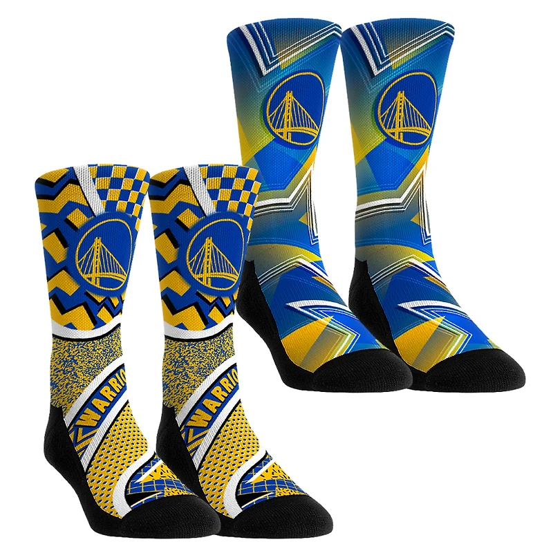 Youth Rock Em Socks Golden State Warriors NBA Hoops Two-Pack Crew Set