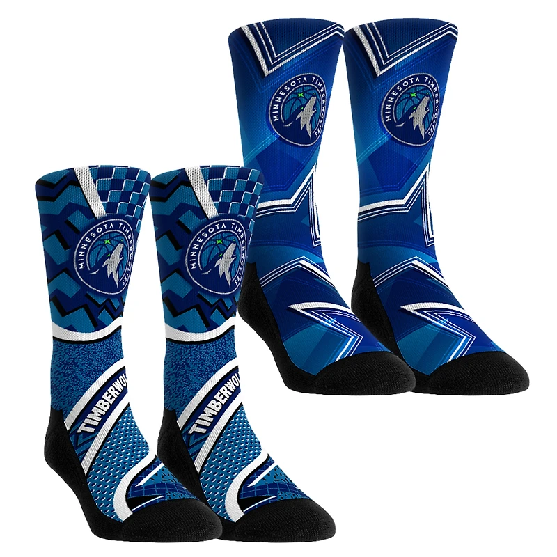 Youth Rock Em Socks Minnesota Timberwolves NBA Hoops Two-Pack Crew Set