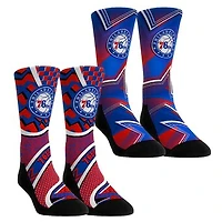 Youth Rock Em Socks Philadelphia 76ers NBA Hoops Two-Pack Crew Set