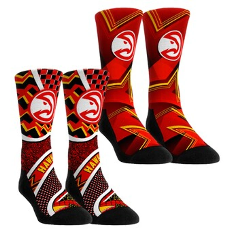 Youth Rock Em Socks Atlanta Hawks NBA Hoops Two-Pack Crew Set