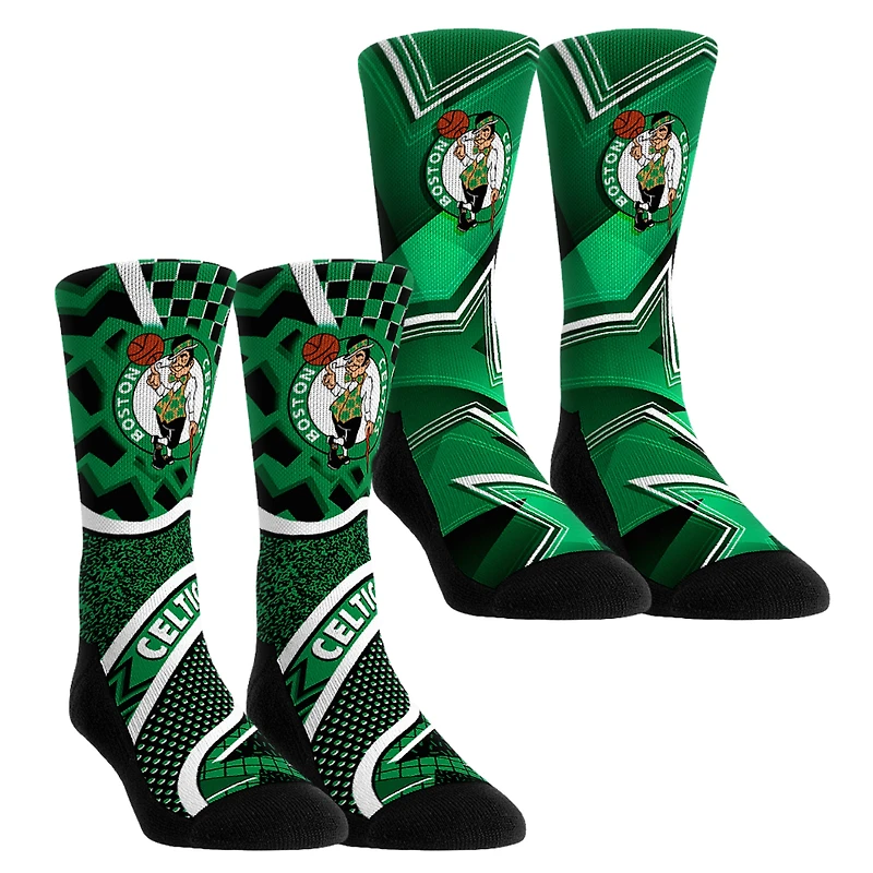 Youth Rock Em Socks Boston Celtics NBA Hoops Two-Pack Crew Set