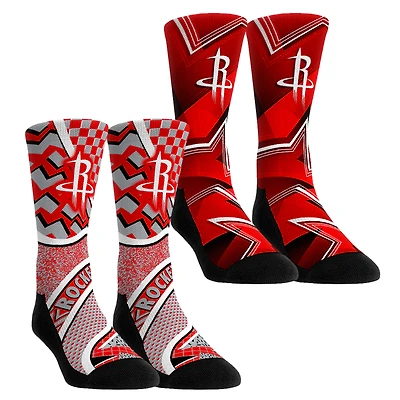Youth Rock Em Socks Houston Rockets NBA Hoops Two-Pack Crew Set