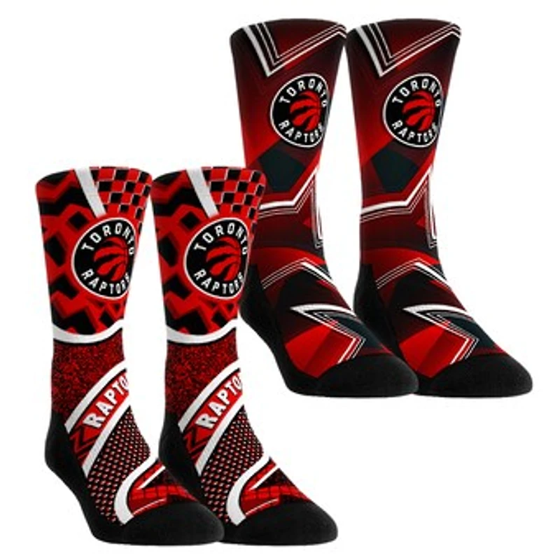 Youth Rock Em Socks Toronto Raptors NBA Hoops Two-Pack Crew Set