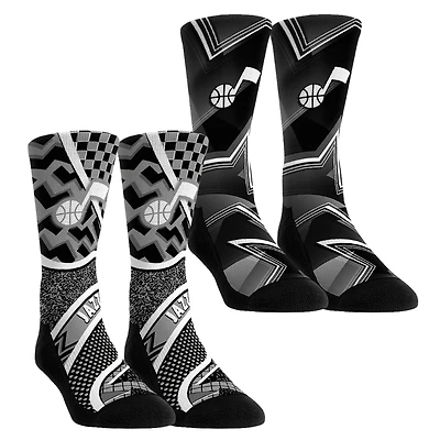 Youth Rock Em Socks Utah Jazz NBA Hoops Two-Pack Crew Set