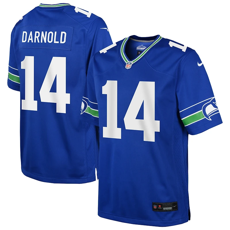 Youth Nike Sam Darnold Royal Seattle Seahawks Game Jersey