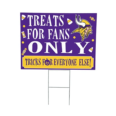 Minnesota Vikings 18" x 24" Halloween Treats Outdoor Yard Sign