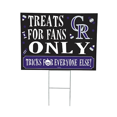 Colorado Rockies 18" x 24" Halloween Treats Outdoor Yard Sign