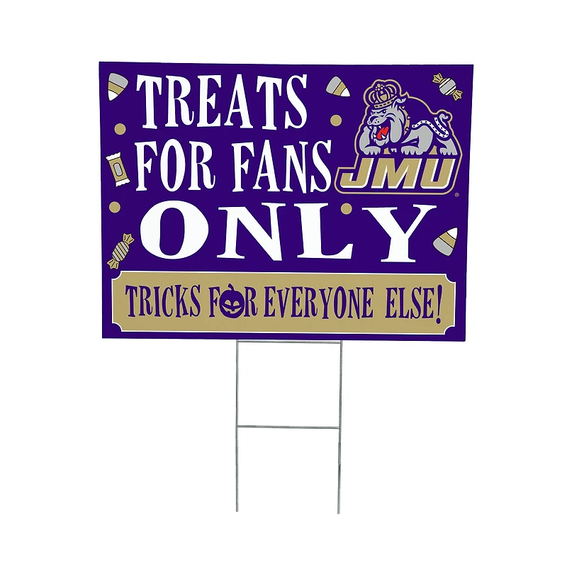 James Madison Dukes 18" x 24" Halloween Treats Outdoor Yard Sign