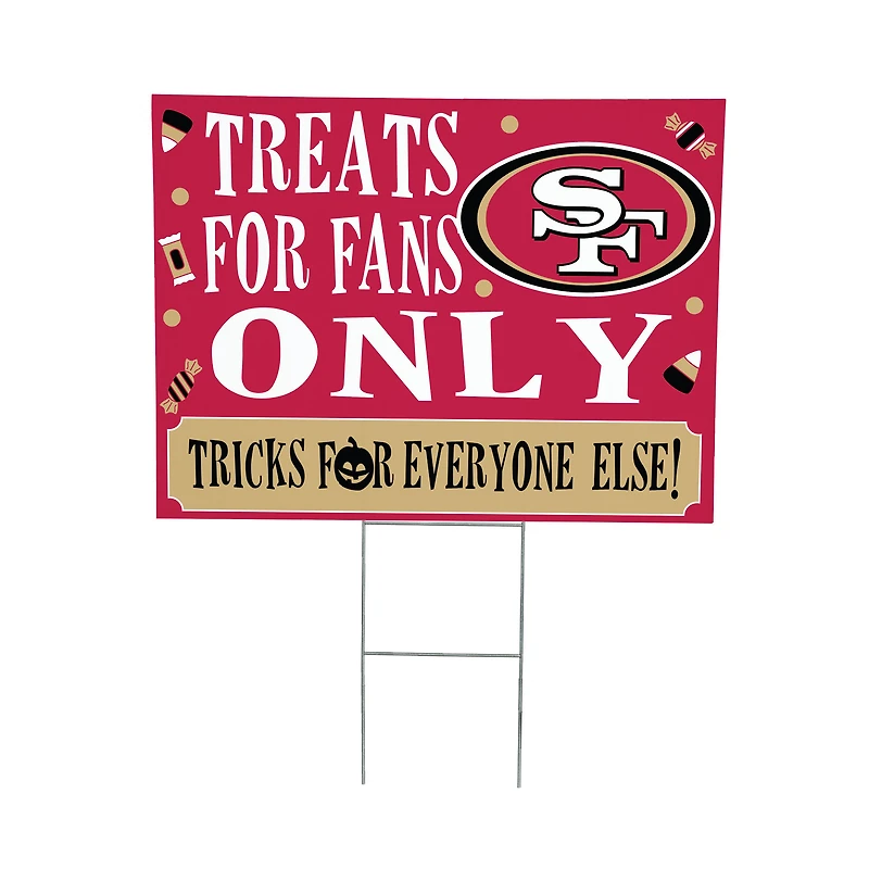 San Francisco 49ers 18" x 24" Halloween Treats Outdoor Yard Sign