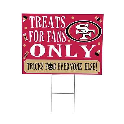 San Francisco 49ers 18" x 24" Halloween Treats Outdoor Yard Sign
