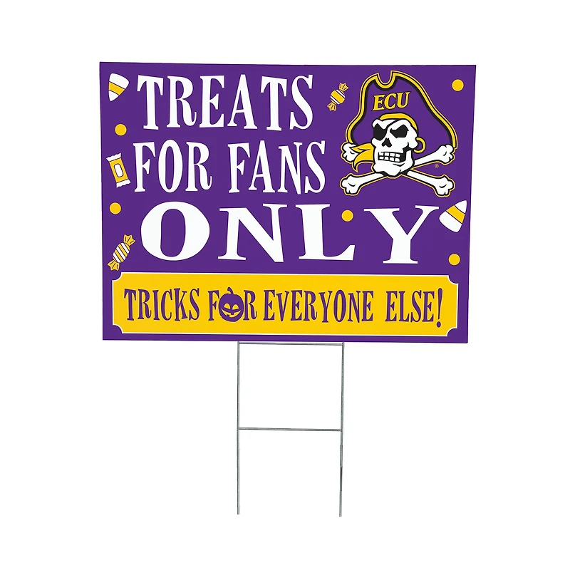 ECU Pirates 18" x 24" Halloween Treats Outdoor Yard Sign