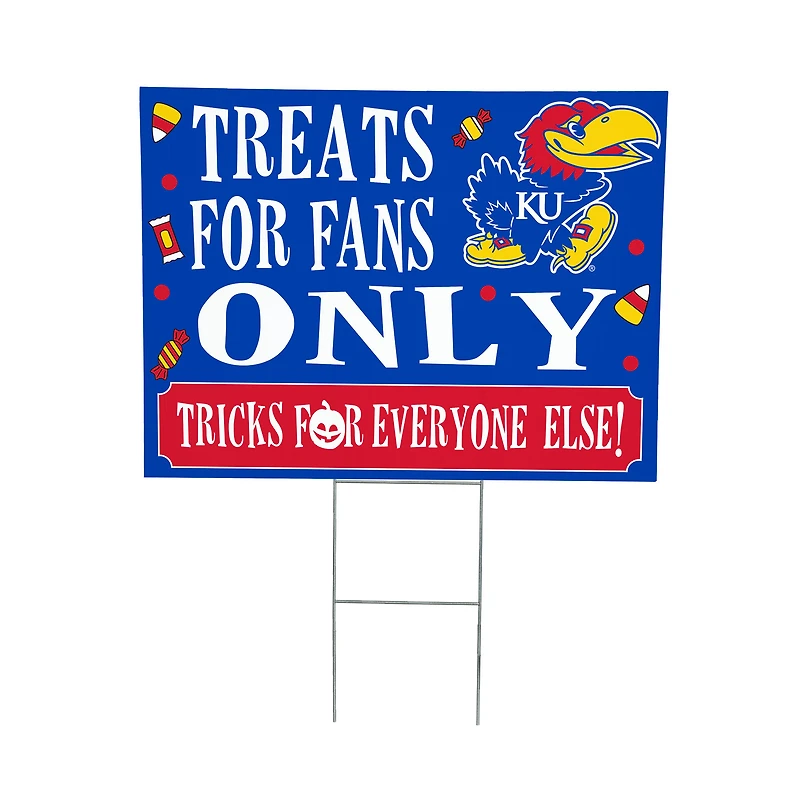 Kansas Jayhawks 18" x 24" Halloween Treats Outdoor Yard Sign
