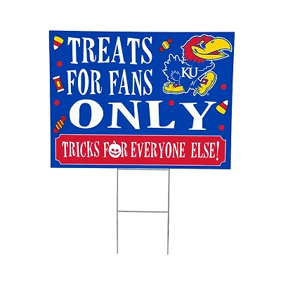 Kansas Jayhawks 18" x 24" Halloween Treats Outdoor Yard Sign