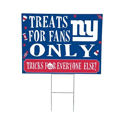 New York Giants 18" x 24" Halloween Treats Outdoor Yard Sign