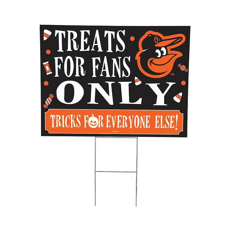 Baltimore Orioles 18" x 24" Halloween Treats Outdoor Yard Sign