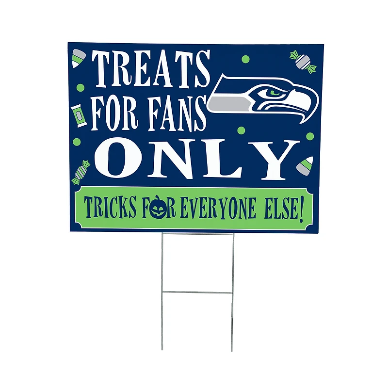 Seattle Seahawks 18" x 24" Halloween Treats Outdoor Yard Sign