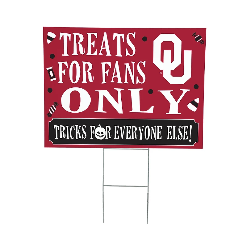 Oklahoma Sooners 18" x 24" Halloween Treats Outdoor Yard Sign
