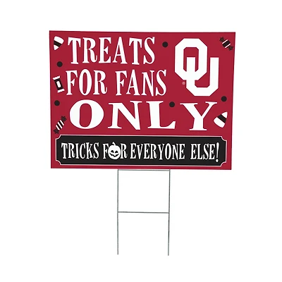 Oklahoma Sooners 18" x 24" Halloween Treats Outdoor Yard Sign