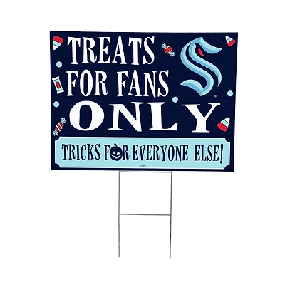 Seattle Kraken 18" x 24" Halloween Treats Outdoor Yard Sign