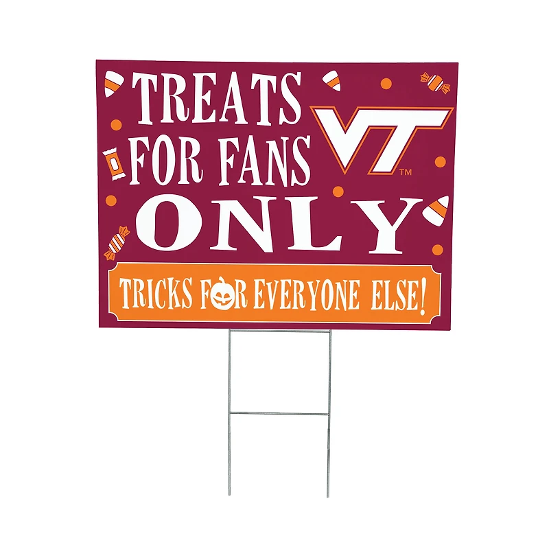 Virginia Tech Hokies 18" x 24" Halloween Treats Outdoor Yard Sign