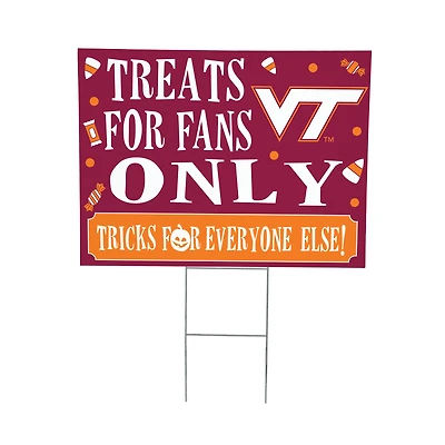 Virginia Tech Hokies 18" x 24" Halloween Treats Outdoor Yard Sign